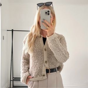 Massimo dutti boucle knit cardigan sweater NWT Pls check out my acct on Mer-cari